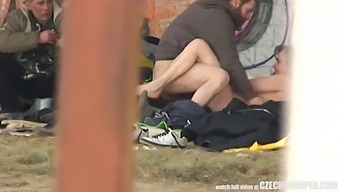 Real Homemade Threesome With Amateur Babe And Big Cock Outdoor Adventure