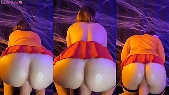 Velma Takes On A Huge Penis In A Halloween Costume