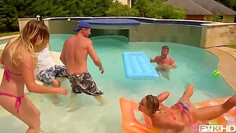 Horny Alice And Christen Courtney Get Fucked By Three Studs In A Steamy Threesome
