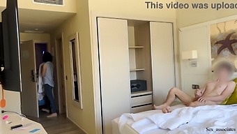 Hotel Maid Joins In On Public Jerking Session