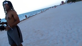 Latina And Asian Teens In An Interracial Threesome On The Beach