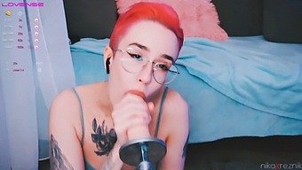 A Cute Girl Gets Her Mouth Fucked By A Fuck Machine