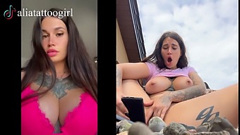 Big Tits And Big Ass Tiktok Model Indulges In Public Beach Play And Orgasm