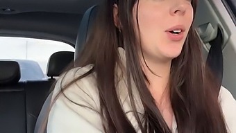 Canadian Girl'S Cold Solo Play With Her Favorite Vibrator At Tim Horton'S