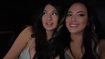 Two Voluptuous Latina Women And Their Driver In Steamy Threesome Encounter