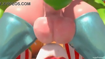 De Prachtige Transseksuele Prinses Rosalina Geeft Een Pijpbeurt In Een 3d Adult Film.